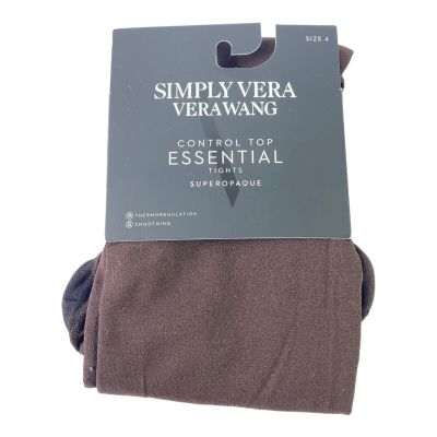 Simply Vera Vera Wang Opaque 90D Control Top Tights Size 4, brown
